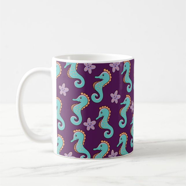 Seeschifffahrt mit Seepferden  Kaffeetasse (Links)