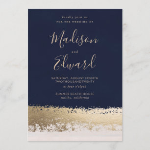 Seeschifffahrt und Goldfels, Hochzeit Einladung