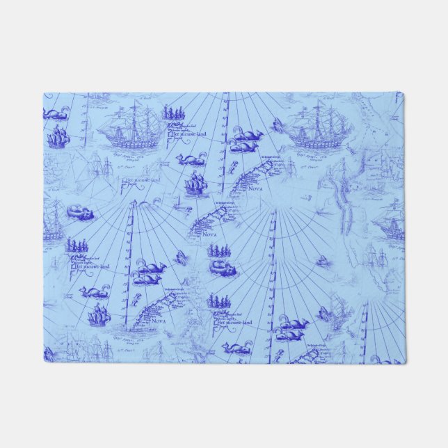 Seeschifffahrtsdiagramm mit Küchen Fußmatte (Vorderseite)
