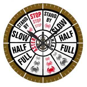 Seeschiffs-Fernschreiber traditionell Große Wanduhr