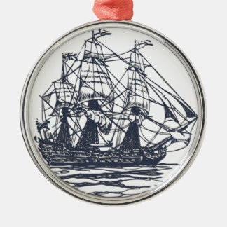 Seeschiffs-Verzierung Silbernes Ornament