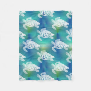 Seeschildkröte-blaue Aqua-Fleece-Decke Fleecedecke