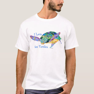 Seeschildkröte-Liebe eine Schildkröte T-Shirt