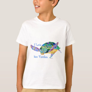 Seeschildkröte-Liebe eine Schildkröte T-Shirt