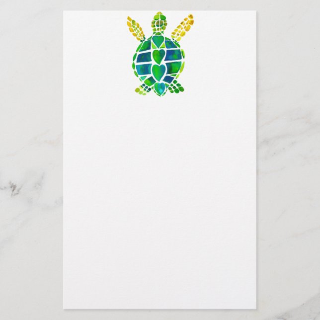 Seeschildkröte-Liebe-Sammlung Briefpapier (Vorderseite)