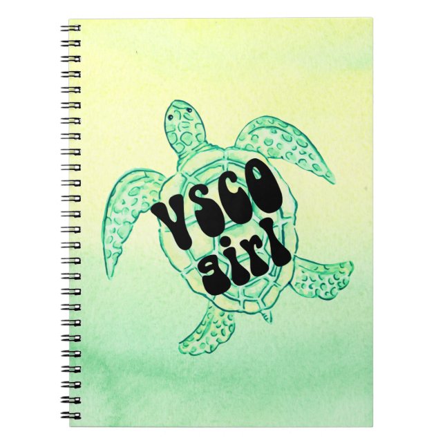 Seeschildkröte-Vsco-Mädchen-Notebook Notizblock (Vorderseite)