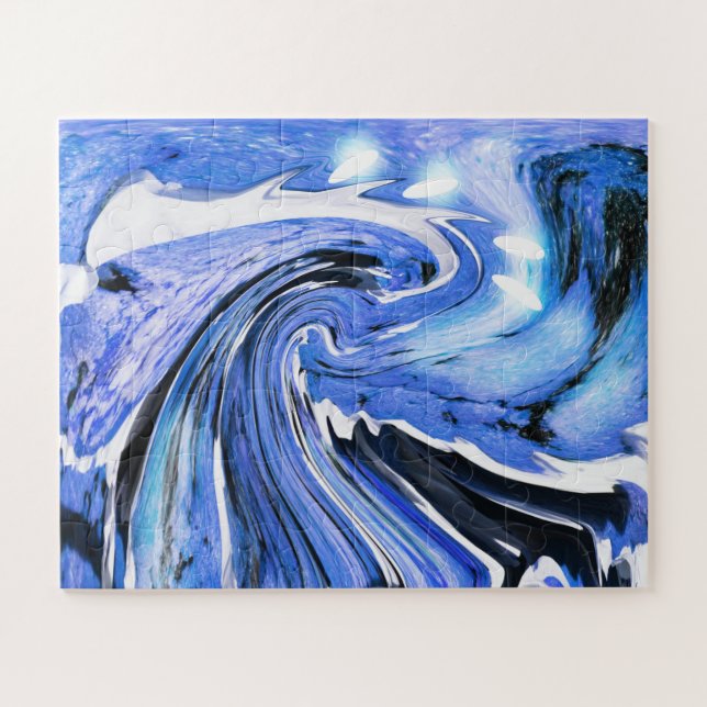 Seeschlacht und Felsen Kunst Puzzle (Horizontal)