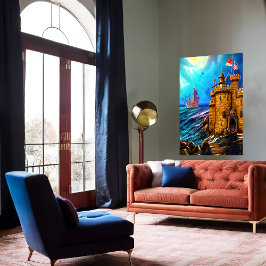 Seeschloss | AI Art Poster