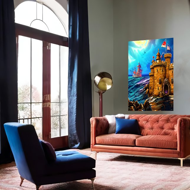 Seeschloss | AI Art Poster (Von Creator hochgeladen)