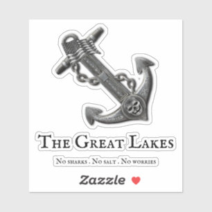 Seeschriffe des Chromankers Aufkleber