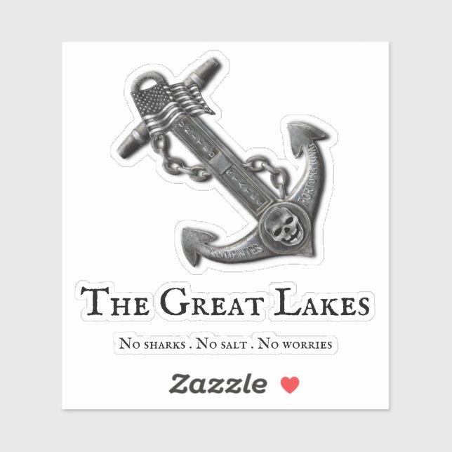 Seeschriffe des Chromankers Aufkleber (Blatt)