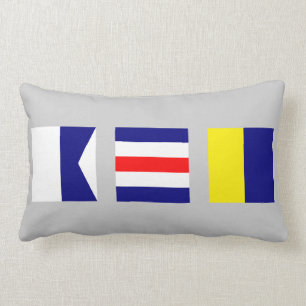 Seeseekissen signal-Flagge ACK Nantucket Lendenkissen