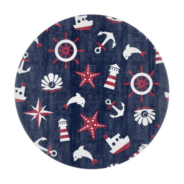 Seeseemuster Schneidebrett (Vorderseite)