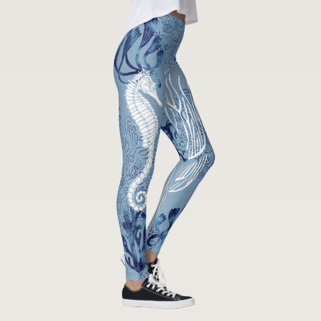 SeeSeepferd u. Fische Leggings (Rechts)