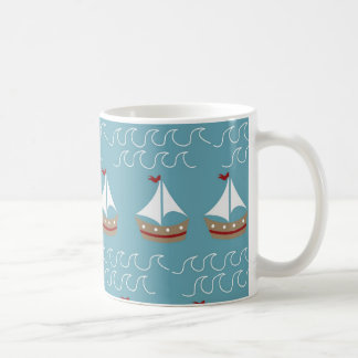 Seesegel-Boots-Druck Kaffeetasse