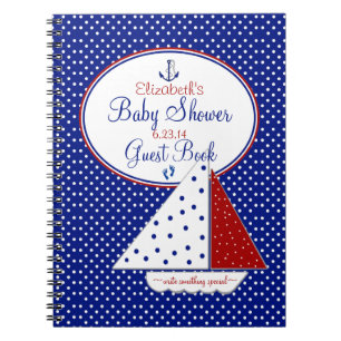 SeeSegelboot-Babyparty-Gast-Buch/ Notizblock