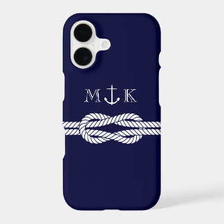 Seeseil und Anker-Monogramm in der Marine