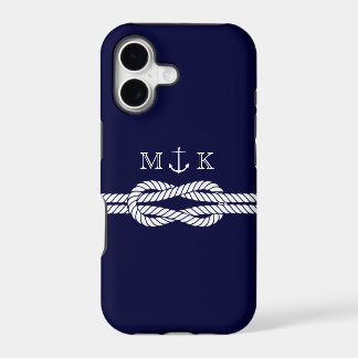 Seeseil und Anker-Monogramm in der Marine
