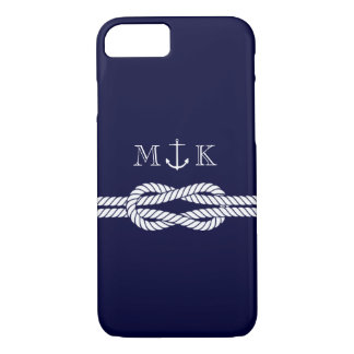 Seeseil und Anker-Monogramm in der Marine Case-Mate iPhone Hülle