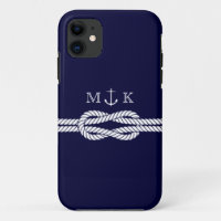 Seeseil und Anker-Monogramm in der Marine