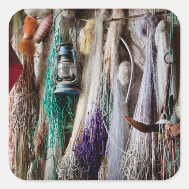 Seeseite Quadratischer Aufkleber (Vorderseite)