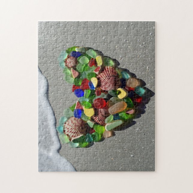 Seeseltenes helles FarbGlasFoto Puzzle (Vertikal)