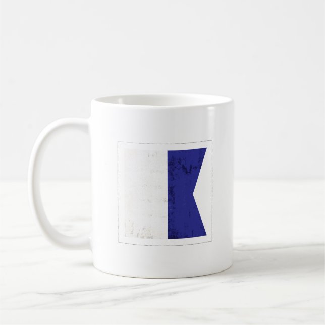 Seesignal-Flagge des buchstabe-"A" Tasse (Links)