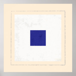 Seesignal-Flagge des buchstabe-"S" Poster