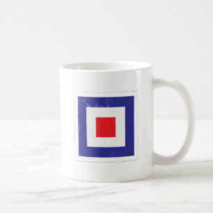 Seesignal-Flagge des buchstabe-"W" Tasse