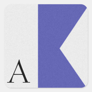 Seesignal-Flaggen-Alphabet-Aufkleber Quadratischer Aufkleber