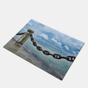 Seesommer-Strand-Fronten-Blau Fußmatte