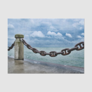 Seesommer-Strand-Fronten-Blau Seidenpapier