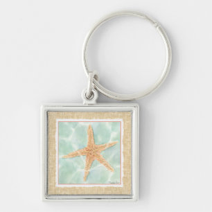 SeeStarfish im Wasser Schlüsselanhänger