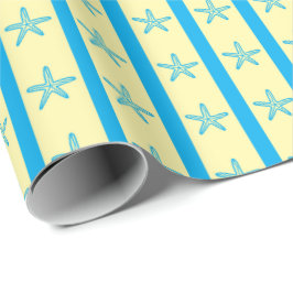 Seestars und kühne Streifen Sommer Geburtstag naht Geschenkpapier
