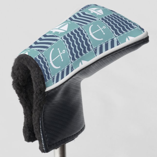 Seesteppdecken-Putter-Abdeckung Golf Headcover (3/4 Vorderseite)