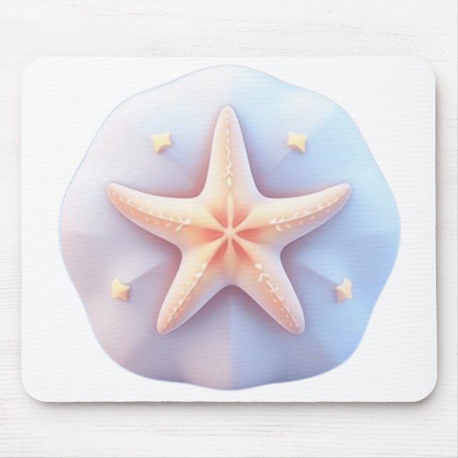 Seestern auf einem einzigartig geformten Stein Mousepad (Vorne)