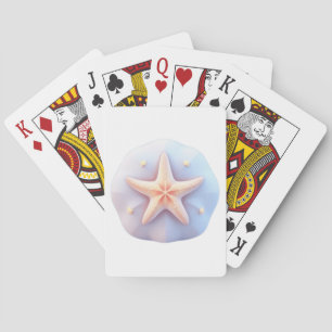 Seestern auf einem einzigartig geformten Stein Spielkarten