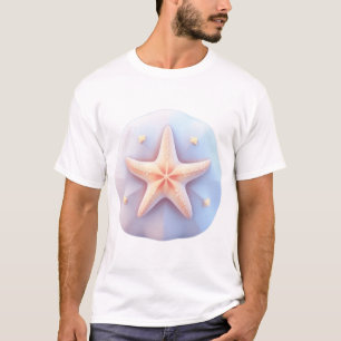 Seestern auf einem einzigartig geformten Stein T-Shirt