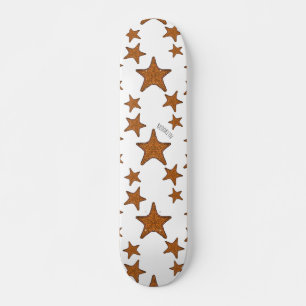 Seestern Cartoon-Illustration Skateboard