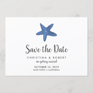 Seestern Hochzeit im Meer Save The Date Einladung