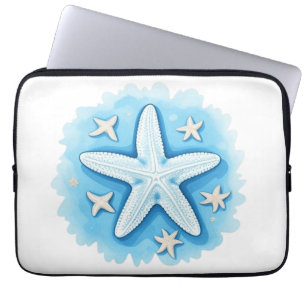 Seestern in Blau Laptopschutzhülle
