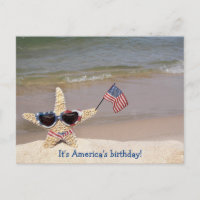 Seestern mit amerikanischer Flagge 4. Juli
