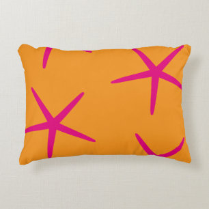 Seestern Orange Pink Küsten Tropisch Kunst Strand Dekokissen