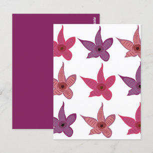 Seestern Stapelia Blüten Kaktus Postkarte