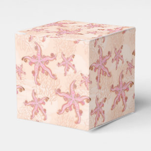 Seestern und Koralle Rosa Pastell Geschenkschachtel