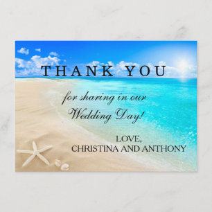 Seestern Ziel Strandhochzeit Danke Notiz