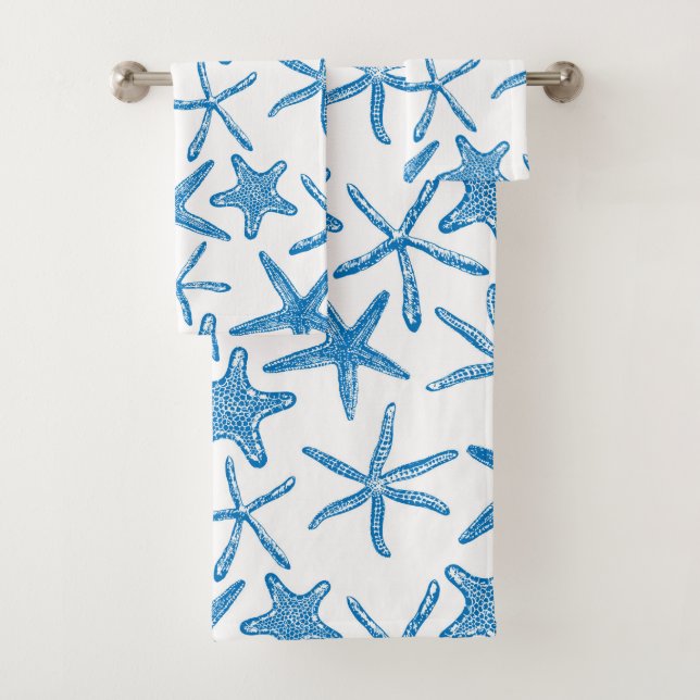 Seesterne in blau badhandtuch set (Insitu)