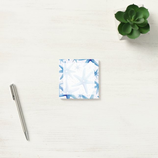 Seesterne Nahtloses Muster Post-it Klebezettel (Büro)