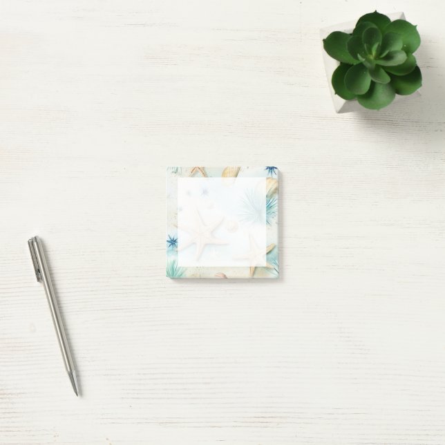 Seesterne Nahtloses Muster Post-it Klebezettel (Büro)