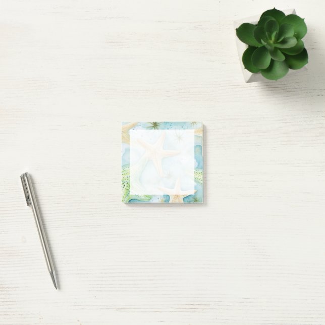 Seesterne Nahtloses Muster Post-it Klebezettel (Büro)